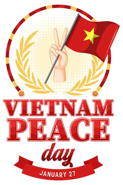 Vietnam Barış Günü Afişi — Stok Vektör