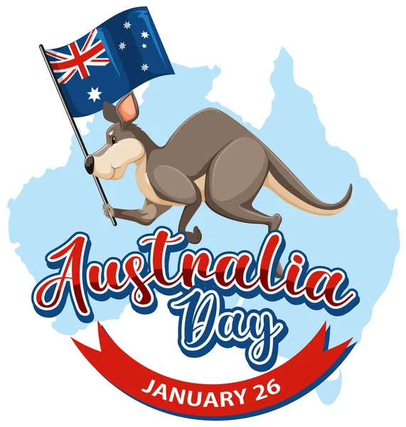 Avustralya Bayrağınız Kutlu Olsun — Stok Vektör
