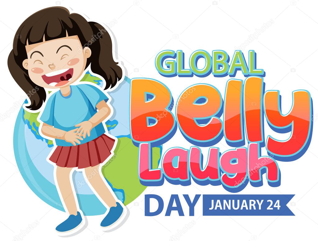 Global Belly Laugh Day Banner Design illustration