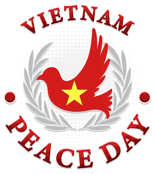Wietnam Dzień Pokoju Sztandar Ilustracja — Wektor stockowy