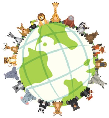 Dünya gezegeninde duran hayvanlar.