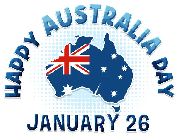 Mutlu Avustralya Bayrak Tasarımı Llüstrasyonu — Stok Vektör