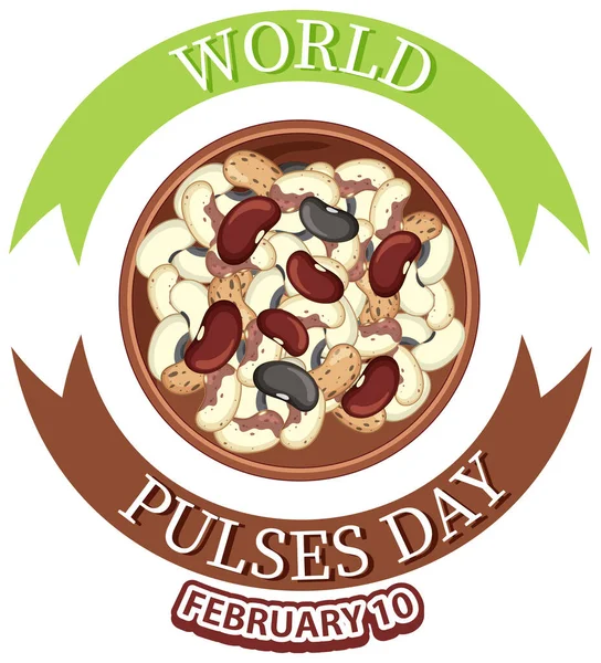 World Pulses Day Banner Design Illustration — Image vectorielle