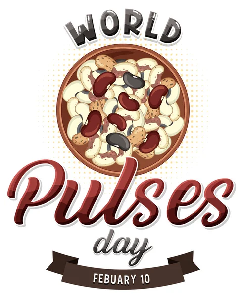 World Pulses Day Banner Design Illustration — Stockový vektor