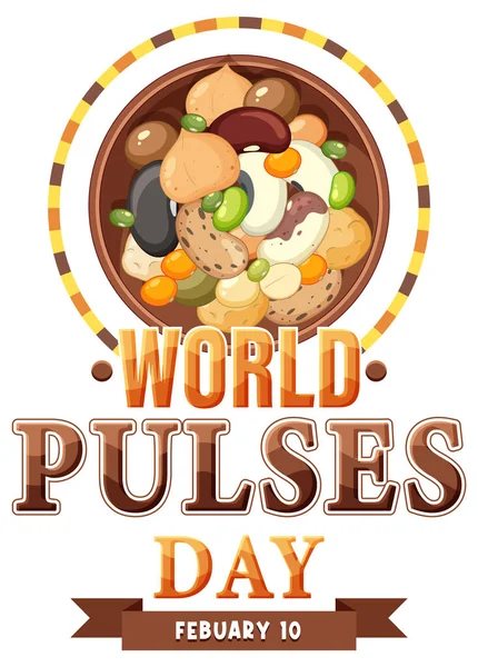 World Pulses Day Banner Design Illustration – Stock-vektor