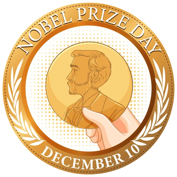 Иллюстрация Плакату Нобелевской Премии — стоковый вектор