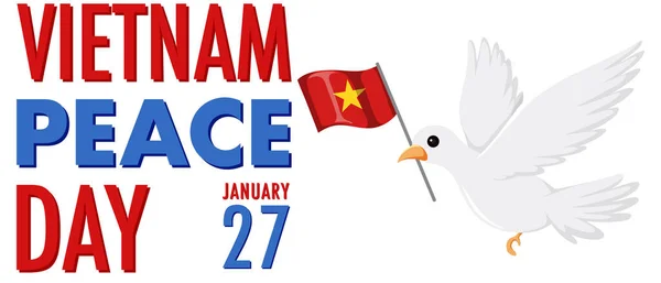 Vietnam Peace Day Banner Design Illustration — Stock Vector