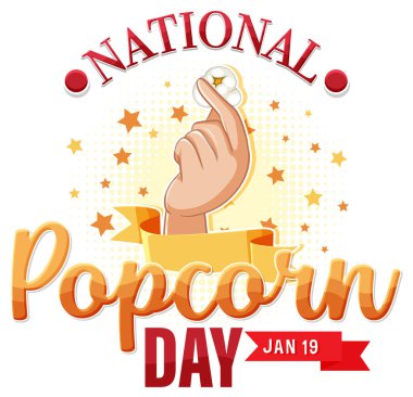 Ulusal Patlamış Mısır Bayrak Tasarımı Çizimi