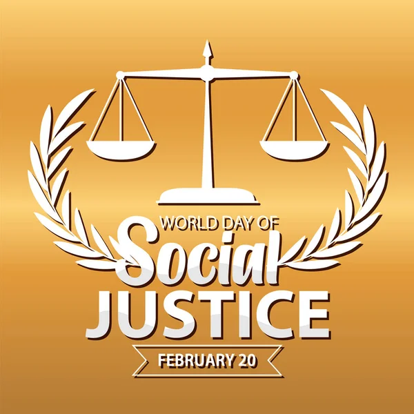 World day of social justice banner illustration
