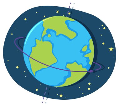 Planet earth in space background vector illustration