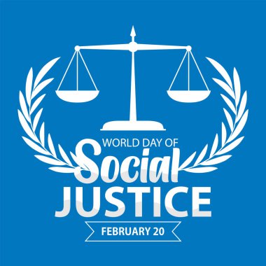 World day of social justice banner illustration