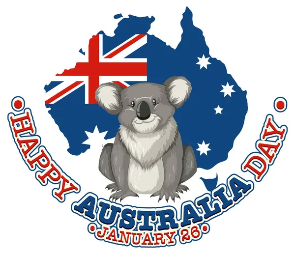 Happy Australia Day Banner Design Illustration — Stock Vector