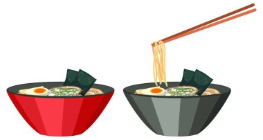 Japon eriştesi, bir kâse çizimi.