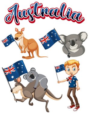 Australia Day Banners Set illustration