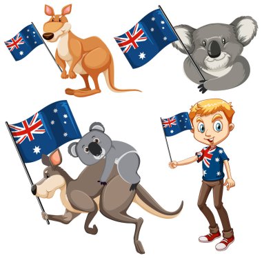 Australia Day Banners Set illustration