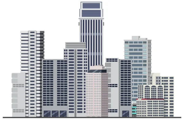Urban Landscape High Skyscrapers Illustration — Stock vektor