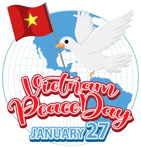 Vietnam Peace Day Banner Illustration — Stock Vector