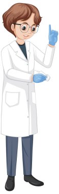 A doctor standing with explain pose illustration