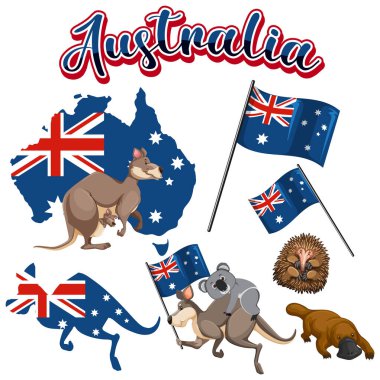 Australia Day Banners Set illustration