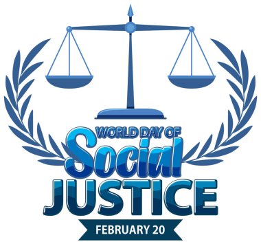 World day of social justice banner illustration