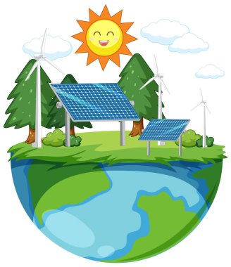 Green energy vector concept illustration