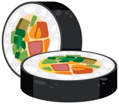 Traditional Korean Food Vector illustration