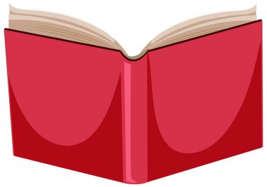 Red book cover opened vector illustration