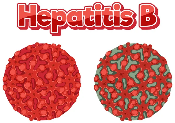 Hepatit Virus Hbv Vit Bakgrund Illustration — Stock vektor