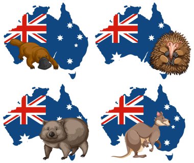 Australia Day Banners Set illustration