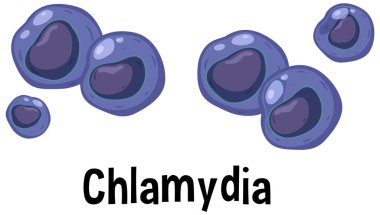 Chlamydia virus with text illustration