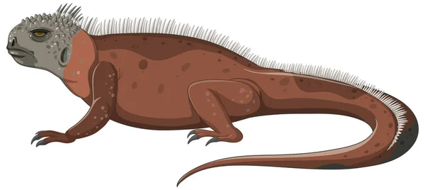 Iguana Rossa Piedi Illustrazione — Vettoriale Stock
