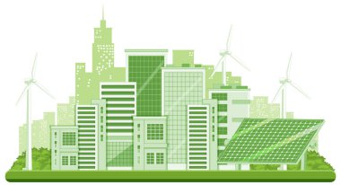 Green energy vector concept illustration