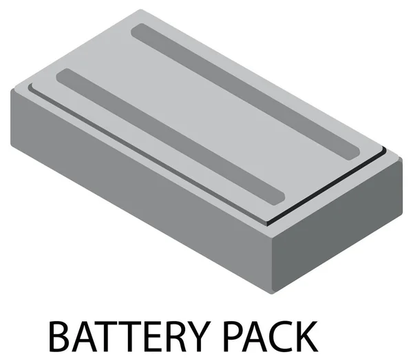 Pacchetto Batteria Icona Set Illustrazione — Vettoriale Stock