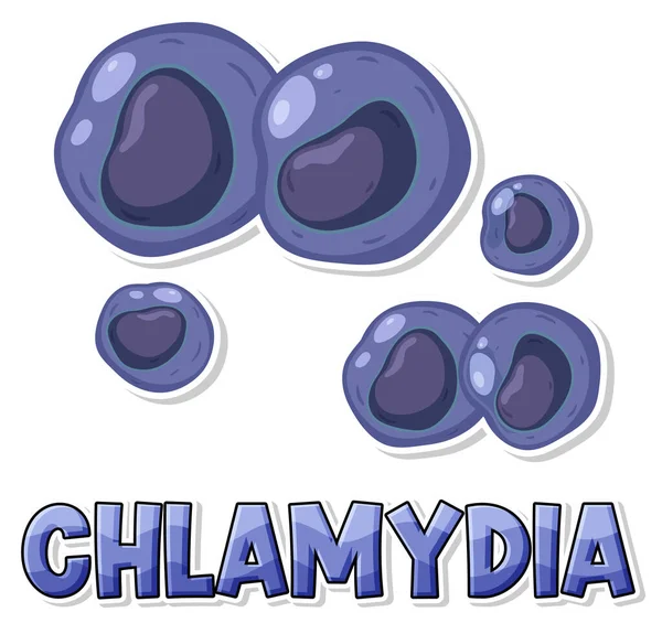 Chlamydia Trachomatis Virus White Background Illustration — Stock vektor