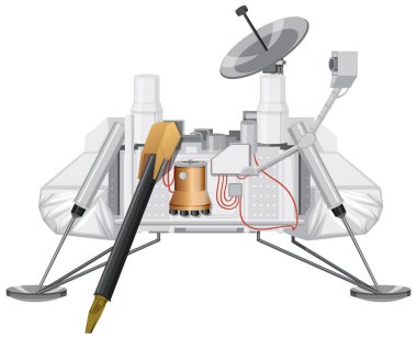 Viking 1 Uzay Aracı Vektörü illüstrasyonu