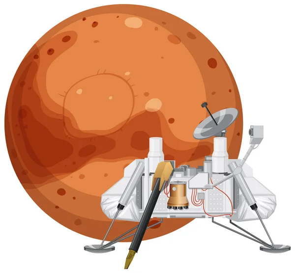 Космический Корабль Викинг Марсе — стоковый вектор