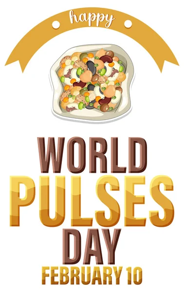 World Pulses Day Banner Design Illustration — Archivo Imágenes Vectoriales