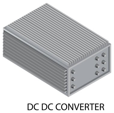 DC-DC Converter Isolated on White Background illustration clipart