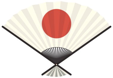 Katlanan Japon Fan Vektör Tasarımı illüstrasyonu