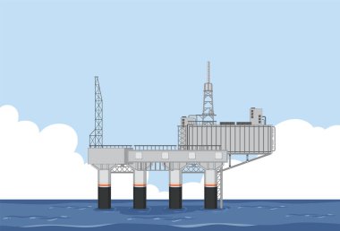Rocket Launch Scaffolding or Launchpads Vector illustration