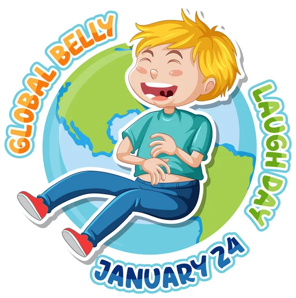 Иллюстрация Global Belly Laugh Day Banner Design — стоковый вектор