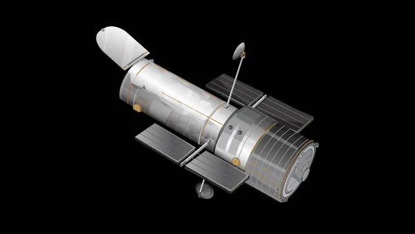 Illustration Des Hubble Weltraumteleskops — Stockvektor
