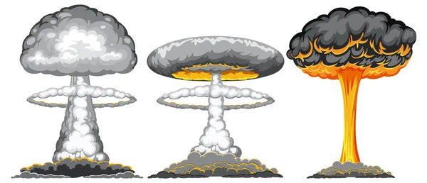 Atombomben Svamp Moln Illustration — Stock vektor