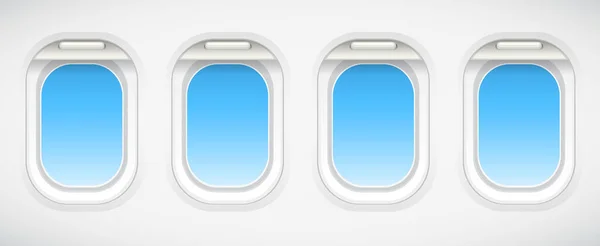 Lucht Travel Window Scene Illustratie — Stockvector