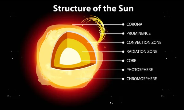 Structure Sun Illustration - Stok Vektor