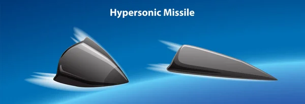 Illustrazione Della Tecnologia Dei Missili Ipersonici — Vettoriale Stock