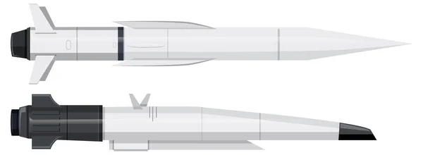 Illustration Ensemble Des Missiles Militaires — Image vectorielle