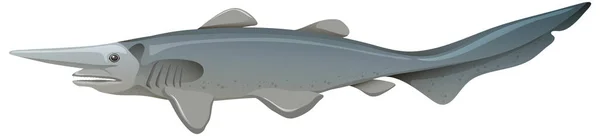 Diepzeedieren Goblin Haai Illustratie — Stockvector