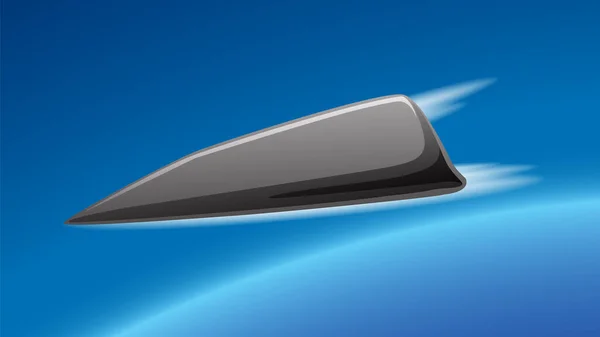 Missile Glide Ipersonico Cielo Blu Illustrazione — Vettoriale Stock