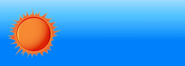 Gradient Fond Bleu Flou Avec Illustration Soleil — Image vectorielle